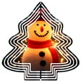 thumbnail image 1 of Metal Hanging Christmas Tree Wind Decorations - Festive Garden Spinners with Cheerful Snowman Design Lights & Snowflakes for Yard Decor, 1 of 7