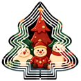 thumbnail image 1 of Metal Hanging Christmas Tree Wind Decorations - Festive Garden Spinners with Cheerful Snowmen & Colorful Ornaments for Holiday Cheer, 1 of 7
