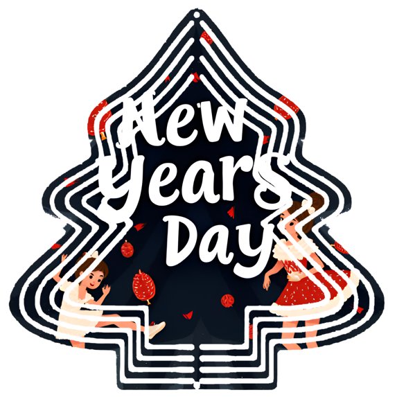 Metal Hanging Christmas Tree Wind Decorations - Festive Garden Spinners with Colorful Ornaments & Peace Signs for Yard Decor