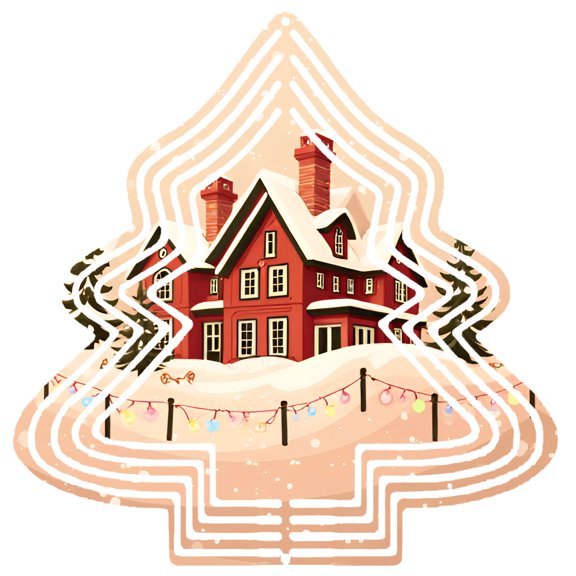 Metal Hanging Christmas Tree Wind Decorations - Festive Garden Spinners with Colorful Patterns for a Cheerful Yard Display