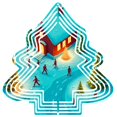 thumbnail image 1 of Metal Hanging Christmas Tree Wind Decorations - Festive Garden Spinners with Cozy Winter Scene Design for Yard and Garden Decor, 1 of 7