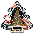 thumbnail image 1 of Metal Hanging Christmas Tree Wind Decorations - Festive Garden Spinners with Geometric Wave Design Perfect for Holiday Yard Decor, 1 of 7