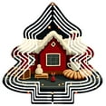 thumbnail image 1 of Metal Hanging Christmas Tree Wind Decorations - Festive Garden Spinners with Layered White Pattern Design for Yard and Garden, 1 of 7
