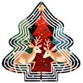 thumbnail image 1 of Metal Hanging Christmas Tree Wind Decorations - Festive Garden Spinners with Zigzag Pattern Design Perfect for Holiday Yard Decor, 1 of 7