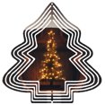 thumbnail image 1 of Metal Hanging Christmas Tree Wind Decorations - Geometric Pattern Garden Spinners for Festive Yard Decor - Holiday Cheer, 1 of 7