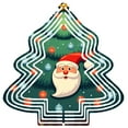 thumbnail image 1 of Metal Hanging Christmas Tree Wind Decorations - Unique Concentric Pattern Design for Festive Yard & Garden Spinners, 1 of 7
