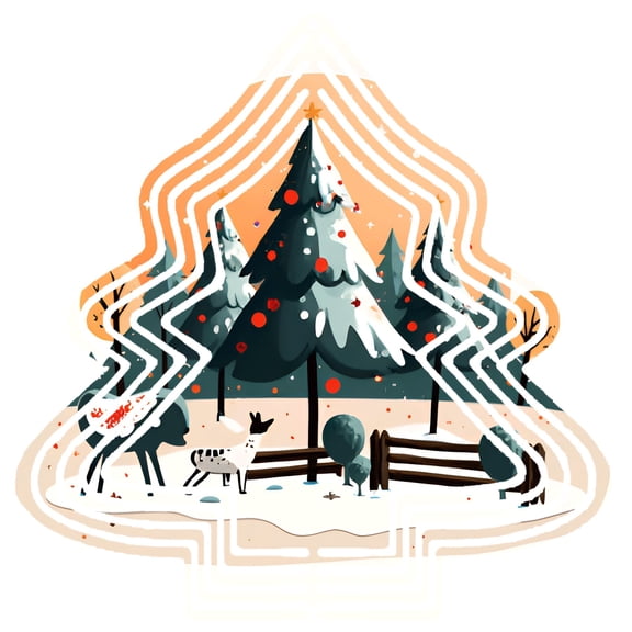 Metal Hanging Christmas Tree Wind Decorations - Unique Labyrinth Pattern Design for Yard & Garden Spinners Perfect Holiday Decor