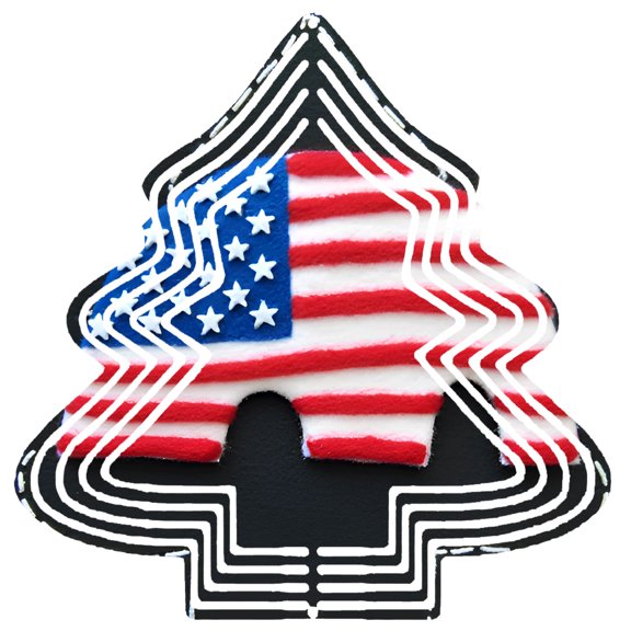 Metal Hanging Christmas Tree Wind Spinner - American Flag Design with Stars & Stripes Stylish Garden Decoration for Yard