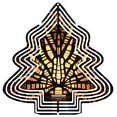 thumbnail image 1 of Metal Hanging Christmas Tree Wind Spinner - Decorative Geometric Design with Intricate Black & White Patterns for Festive Yard Decor, 1 of 7