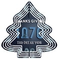 thumbnail image 1 of Metal Hanging Christmas Tree Wind Spinner - Decorative White Line Pattern with ' THANKS ' & ' 1070 ' - Festive Garden Decor, 1 of 7
