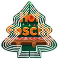 thumbnail image 1 of Metal Hanging Christmas Tree Wind Spinner - Festive Design with Candy Canes Chocolate Drizzle & Glowing Outline for Garden Decor, 1 of 6