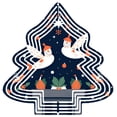 thumbnail image 1 of Metal Hanging Christmas Tree Wind Spinner - Festive Design with Snowmen Stars Candy Canes & Holly for Garden Decor, 1 of 7