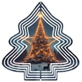 thumbnail image 1 of Metal Hanging Christmas Tree Wind Spinner - Festive Garden Decor with Geometric Layered Design Perfect for Holiday Yard Decoration, 1 of 7