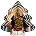thumbnail image 1 of Metal Hanging Christmas Tree Wind Spinner - Festive Garden Decor with Intricate Patterns for Yard and Holiday Cheer, 1 of 7