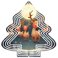 thumbnail image 1 of Metal Hanging Christmas Tree Wind Spinner - Festive Garden Decoration with Cheerful Reindeer Design for Holiday Spirit in Yard, 1 of 7