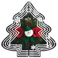thumbnail image 1 of Metal Hanging Christmas Tree Wind Spinner - Festive Garden Decoration with Snowflakes & Bells Design for Holiday Cheer, 1 of 6