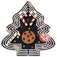 thumbnail image 1 of Metal Hanging Christmas Tree Wind Spinner - Festive Red & White Candy Design with Illuminated Effect for Yard & Garden Decor, 1 of 7