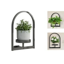 Metal Hanging Flower Holder,QZS Wall Plant Holders,Premium Picture Frame Flower Stand,Portable Indoor Plant Shelves for Bathroom,Living Room,2pcs