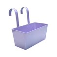 thumbnail image 1 of Metal Hanging Flower Pot Balcony Planter Box with Removable Hooks for Indoor Outdoor Garden Fence Railings, 1 of 4