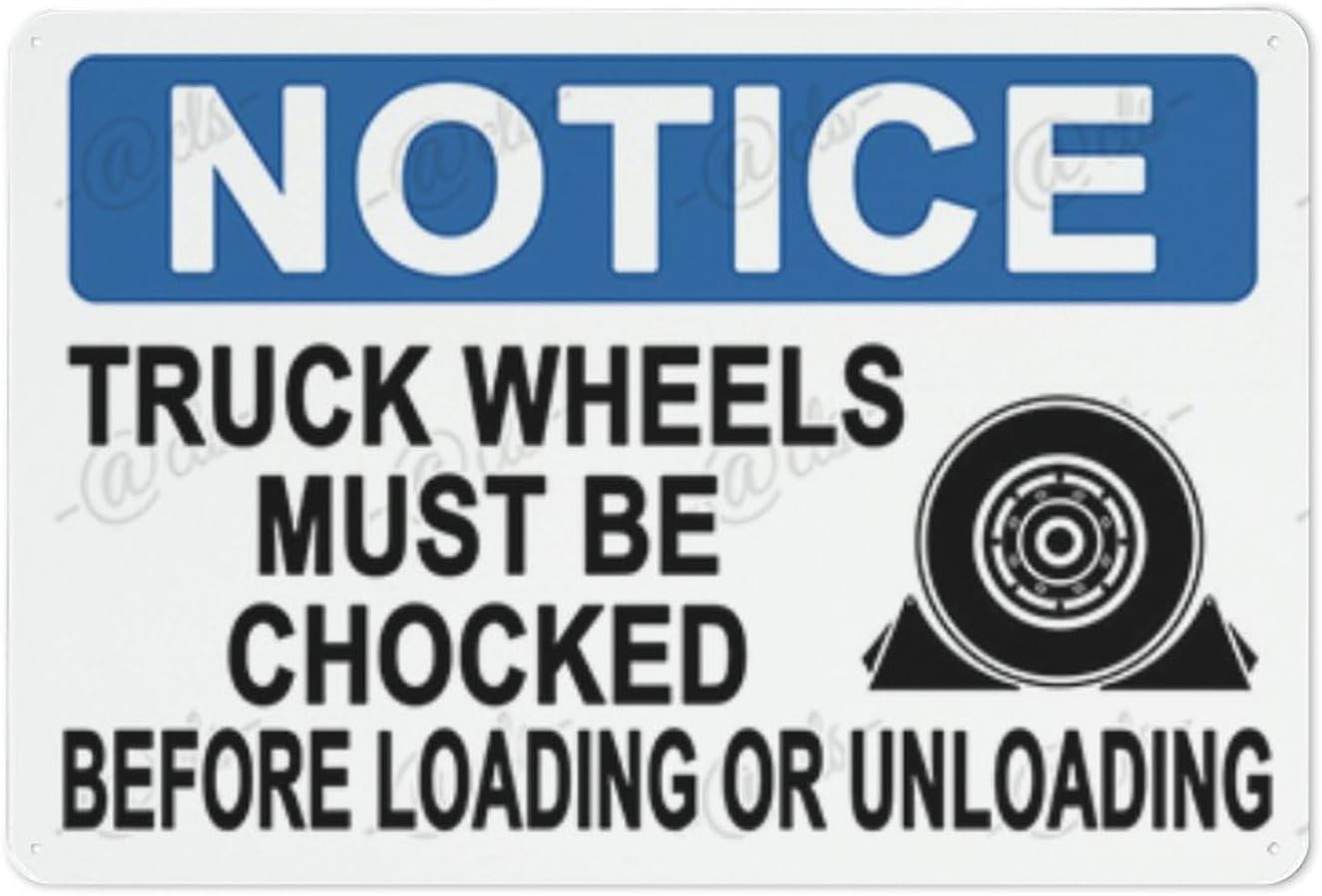 Metal Hanging Plate Horizontal TRUCK WHEELS MUST BE CHOCKED BEFORE ...