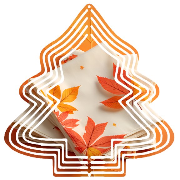 Metal Hanging Tree-Shaped Wind Decorations - Autumn Leaves Design Garden Spinners for Yard & Garden Vibrant Colors & Unique Pattern