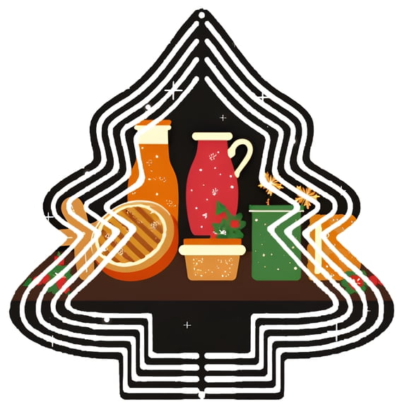 Metal Hanging Tree-Shaped Wind Decorations - Festive Garden Spinners with Colorful Bottle Design for Yard and Garden Decor