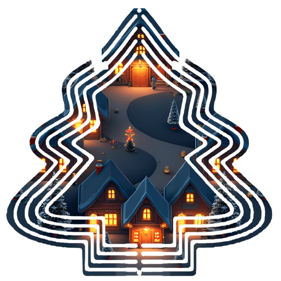 Metal Hanging Tree-Shaped Wind Decorations - Festive Garden Spinners with Intricate Patterns for a Charming Yard & Garden Display