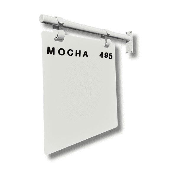 Metal Hanging Wall Blade Double Sided Sign, Modern Minimalist Storefront Business Display Cafe Flag Sign w/Metal Magnetic Plate (White Frame/White Board)