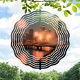 thumbnail image 1 of Metal Hanging Wind Spinners & Chimes - Artistic Circular Wave Design for Yard & Garden - Vibrant Colors & Dynamic Patterns, 1 of 6