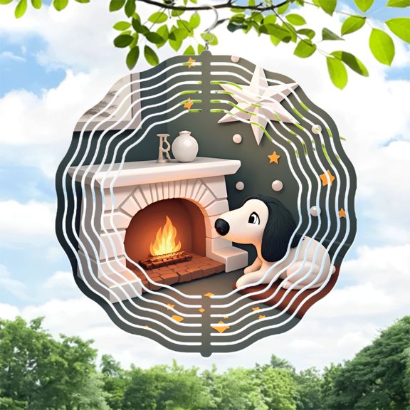 Metal Hanging Wind Spinners & Chimes - Elegant Star & Circular Pattern Design for Yard & Garden Decor Perfect for Relaxation