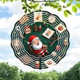 thumbnail image 1 of Metal Hanging Wind Spinners & Chimes - Festive Christmas Design with Concentric Circles Perfect for Yard & Garden Decor, 1 of 6