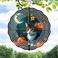 thumbnail image 1 of Metal Hanging Wind Spinners & Chimes - Whimsical Halloween Design with Pumpkins Moon & Birds for Yard & Garden Decor, 1 of 6