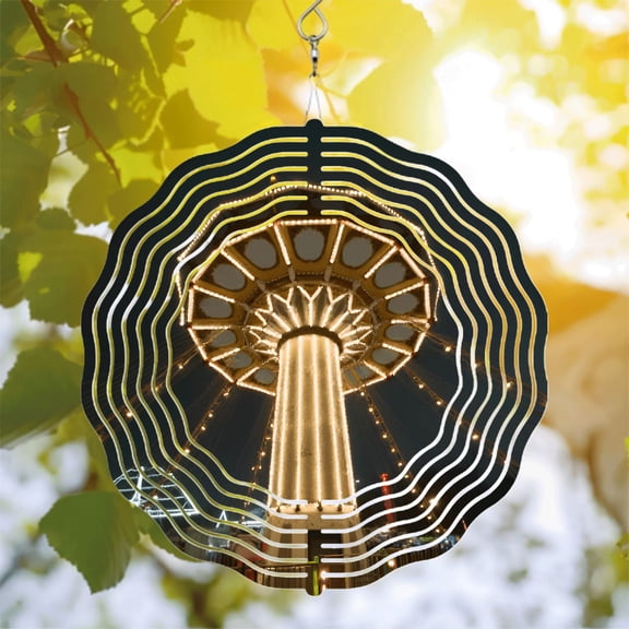 Metal Hanging Wind Spinners & Wave Patterns - Stunning Wind Chimes for Yard & Garden Decor