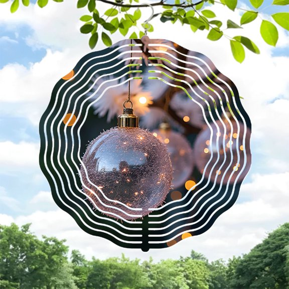 Metal Hanging Wind Spinners with Artistic Wave Patterns - Decorative Wind Chimes for Yard and Garden Perfect for Holiday Decor