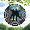 thumbnail image 1 of Metal Hanging Wind Spinners with Circular Sound Wave Design - Festive Wind Chimes for Yard and Garden Decor, 1 of 6