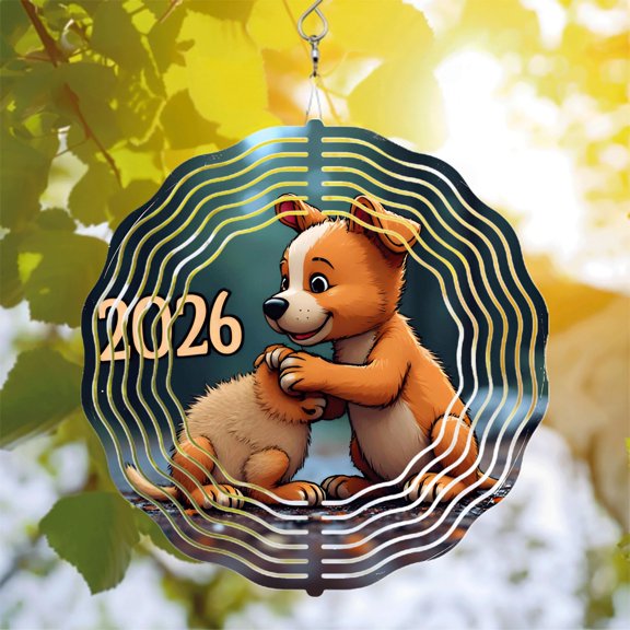 Metal Hanging Wind Spinners with Concentric Circle Design - Charming Wind Chimes for Yard and Garden Decor 2026 Edition