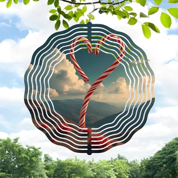 Metal Hanging Wind Spinners with Concentric Ripple Design - Elegant Wind Chimes for Yard and Garden Decor Serene Aesthetic