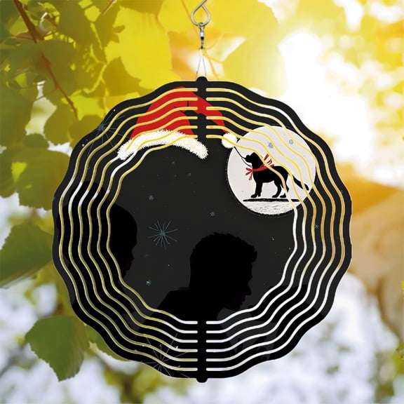Metal Hanging Wind Spinners with Concentric Wave Design - Unique Tunnel Effect for Yard & Garden Decor Perfect for Holiday Vibes