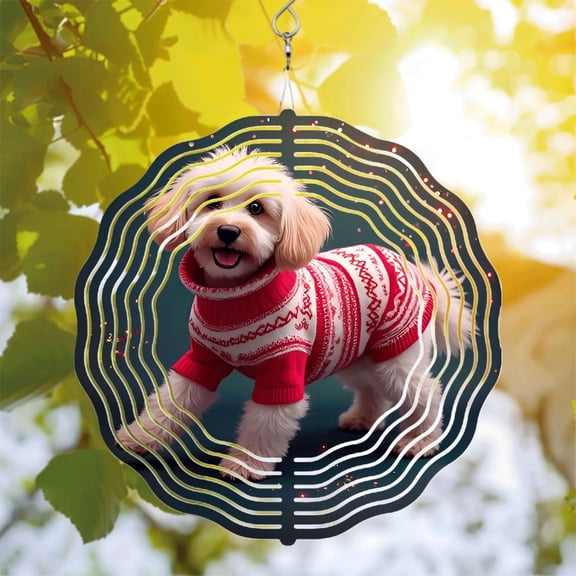 Metal Hanging Wind Spinners with Intricate Patterns - Decorative Wind Chimes for Yard and Garden Perfect for Holiday Decor