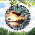thumbnail image 1 of Metal Hanging Wind Spinners with Serene Sunset Design - Beautifully Crafted Wind Chimes for Yard and Garden Decor, 1 of 6