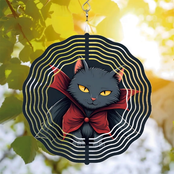 Metal Hanging Wind Spinners with Spider Web Design - Decorative Wind Chimes for Yard and Garden - Unique Outdoor Art