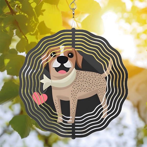 Metal Hanging Wind Spinners with Wave - Like Patterns - Unique Garden Wind Chimes for Yard Decor Motion & Sound Effect