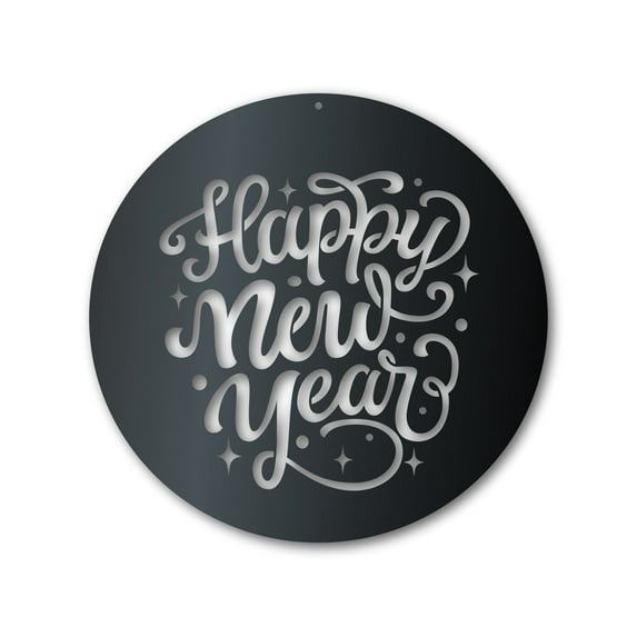 Metal Happy New Year Wall Art - Metal Sign - 14 Color Options 18