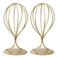 thumbnail image 1 of Metal Hat Display Stand 2 Pack Tabletop Hat Wig Rack 12.59" Height for Baseball Cap, Fedora Hat, Cowboy Hat - Gold, 1 of 6