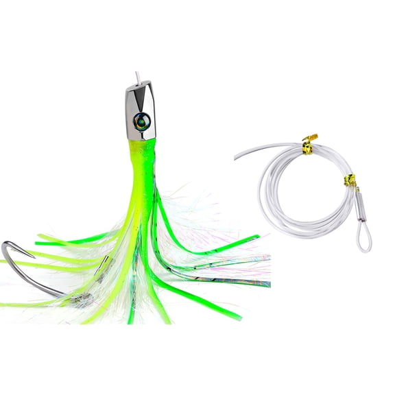 Metal Head Octopuses Squid Skirt Baits Saltwater Octopuses Fishing Lures Outdoor Seawater Fishing Lures Trolling Lures