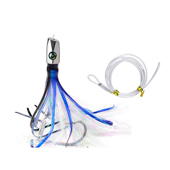 Metal Head Octopuses Squid Skirt Baits Saltwater Octopuses Fishing Lures Outdoor Seawater Fishing Lures Trolling Lures