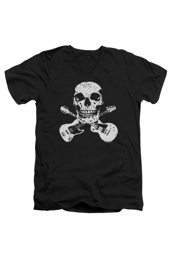 - Metal Head - Slim Fit V Neck Shirt - Small