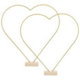 thumbnail image 1 of Metal Heart Hoop Centerpiece with Wooden Stand for Table Wedding Decor, 1 of 8