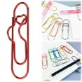 thumbnail image 1 of Metal Heart Pen Clip Multifunctional Reusable Paper Clip Pen Holder for Notebook Journal Writing Tool Office Desk Stationery Accessory,Pen Holder,Paper Clip,Red,1PC, 1 of 10