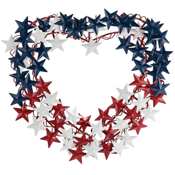 Metal Heart-Shaped Patriotic Wreath by Fox RiverTM Creations